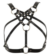 Leren Harnas met Metalen Ringen - PlayForFun